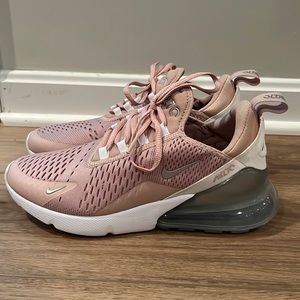 Nike Air Max 270 pink and silver shoes. Size 9W 7.5M